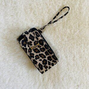 Nine West leopard print Y2K cell wallet wristlet